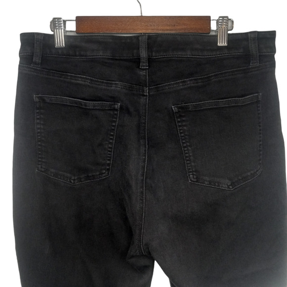 Talbots Women Black Denim Cotton Skinny Fit Jegging Mid Rise jeans Pants Size 14 - Picture 4 of 7
